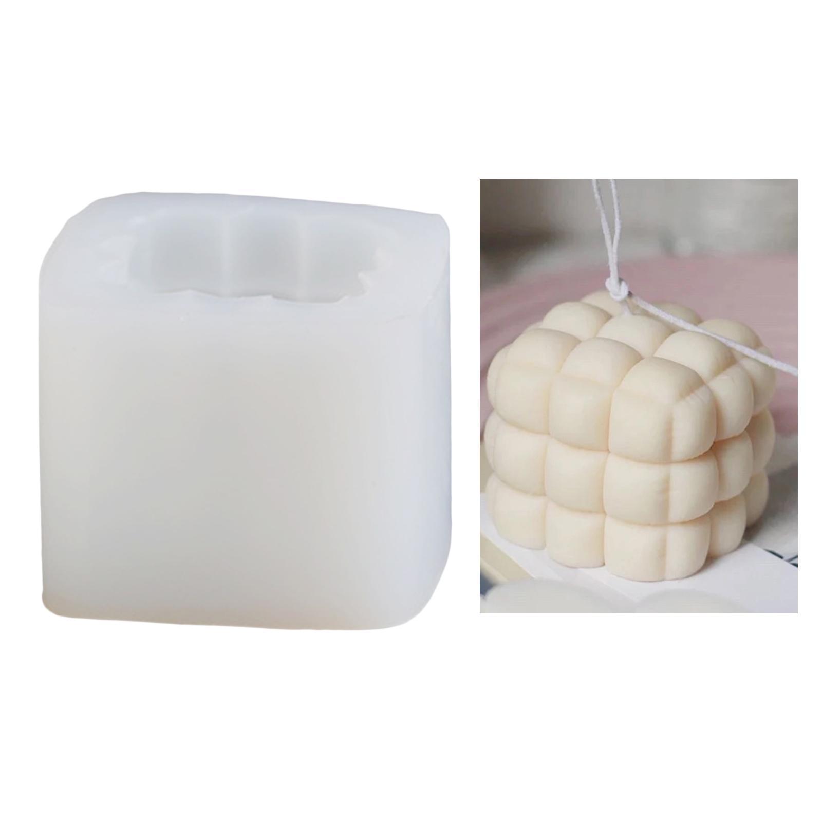 Silicone 3D Square Candle Mold Scented Candles DIY Crafts Soy Soap Aromatherapy Candles Handmade Candle Decor