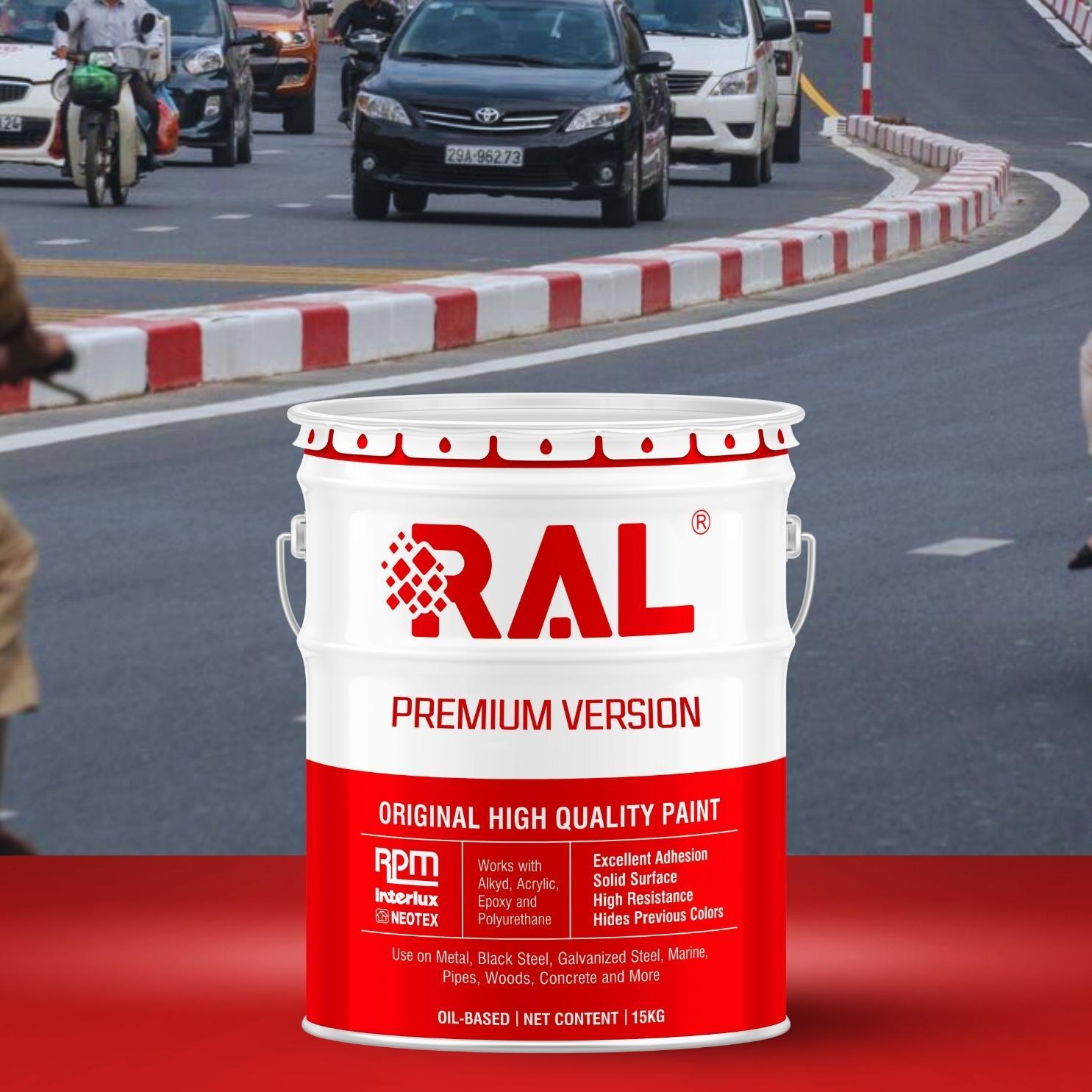 Sơn bó vỉa Alkyd kinh tế RAL RASIDE SMOOTH - 5KG