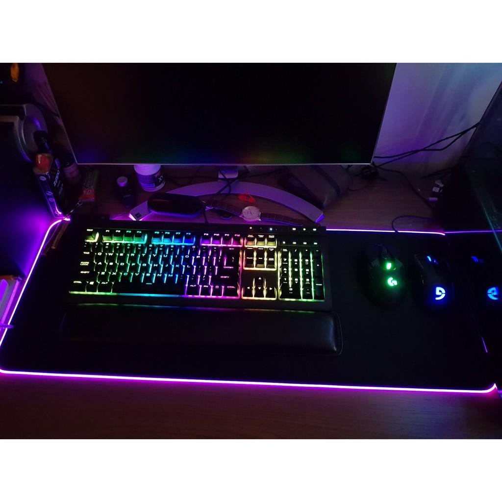 Bàn Di Chuột RGB, Lót Chuột Pad RGB Loại Lớn 80x30cmx4mm -dc3410