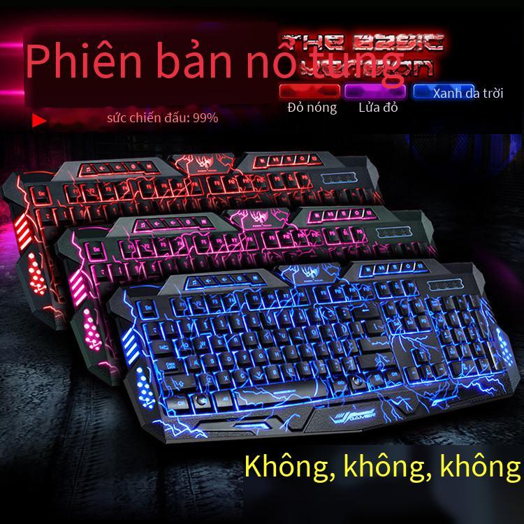Thuận lợi nhất M200 đèn nền ba màu bùng nổ cảm giác cơ học có đèn nền bàn phím có dây bàn phím trò chơi thể thao điện tử phát sáng mát mẻ