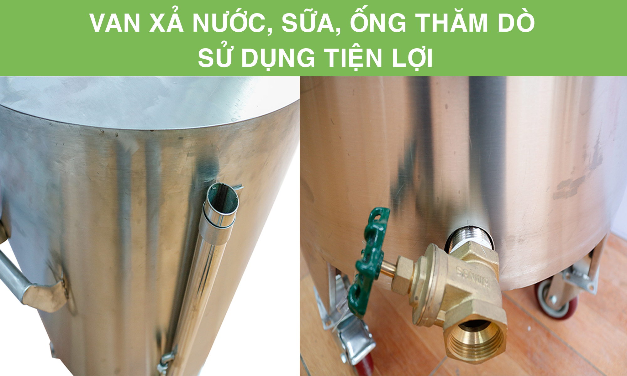 Nồi nấu sữa đậu nành công nghiệp 40L - Nấu sữa thơm, không bị đóng cặn