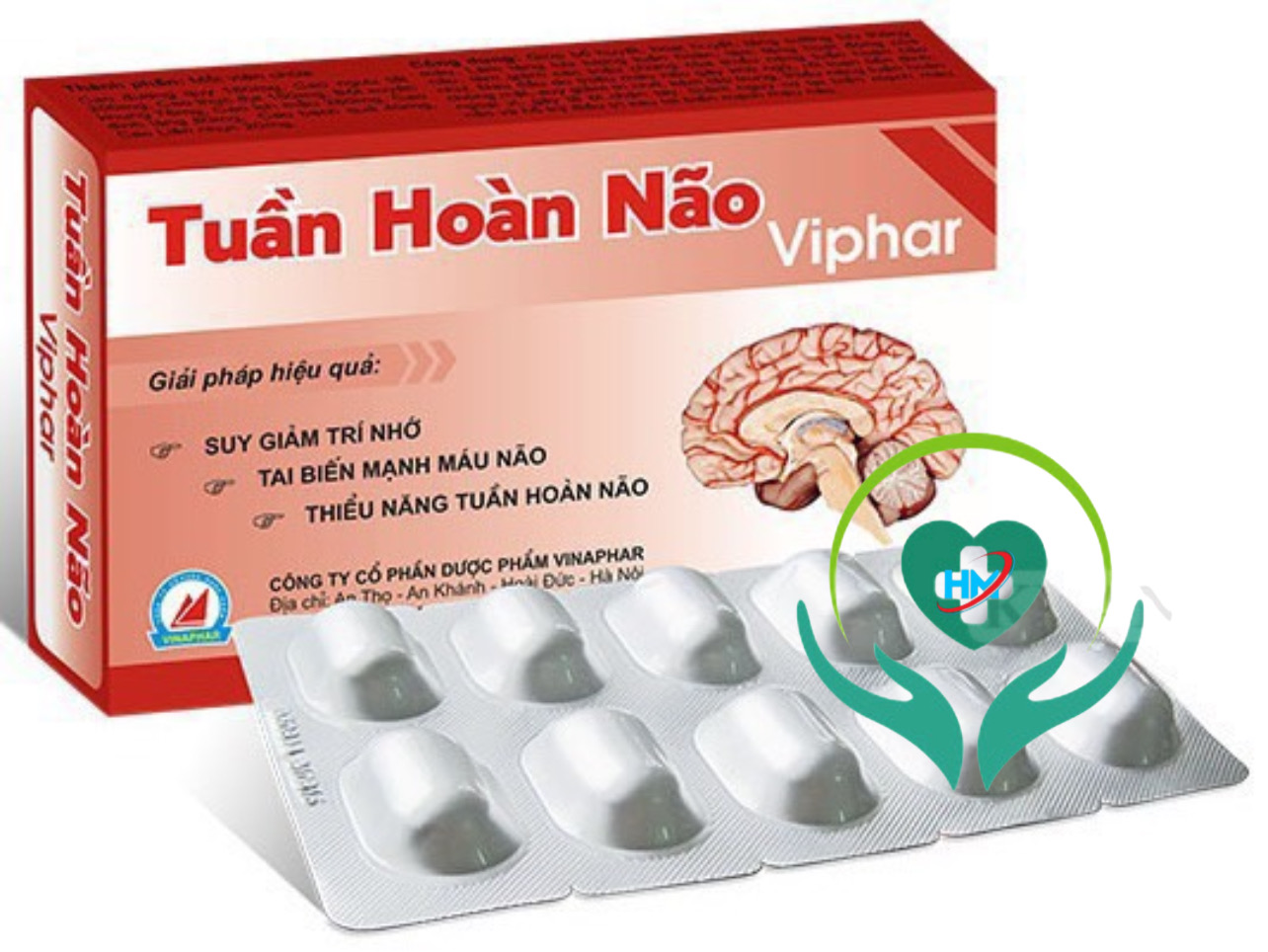 TUẦN HOÀN NÃO Viphar - Hộp 30 viên- Phòng ngừa tai biến mạch máu não , tăng cường trí nhớ