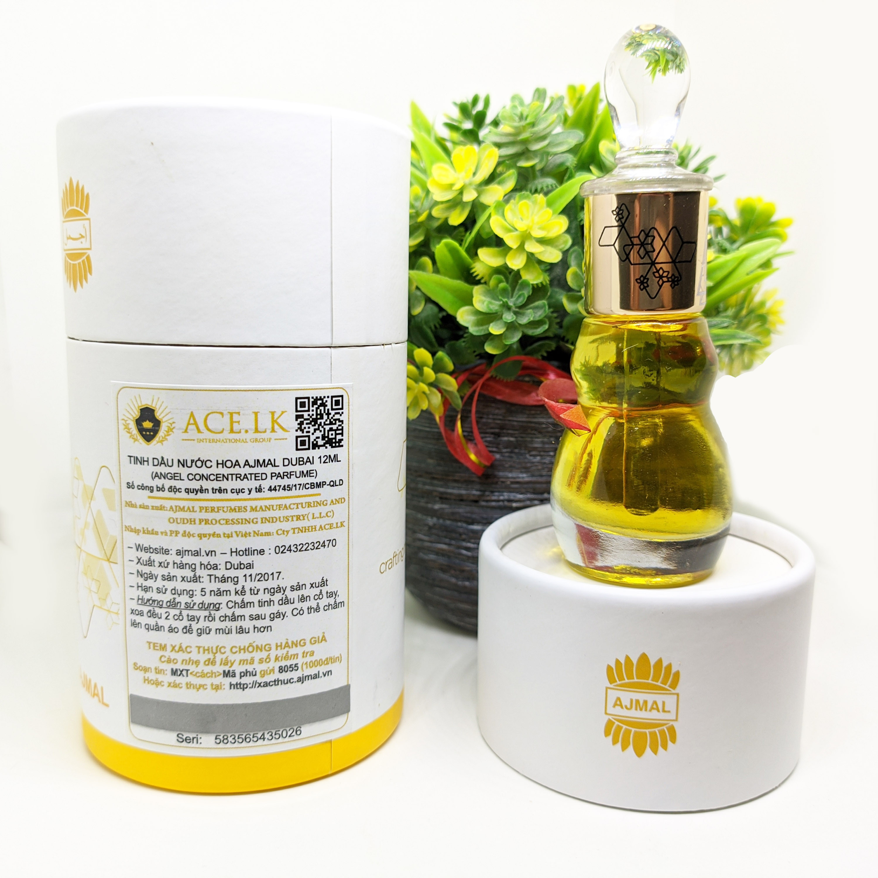 Tinh Dầu Nước Hoa Ajmal Dubai Golden Oudy Chính Hãng - ANGEL CONCENTRATED PARFUME 12ml