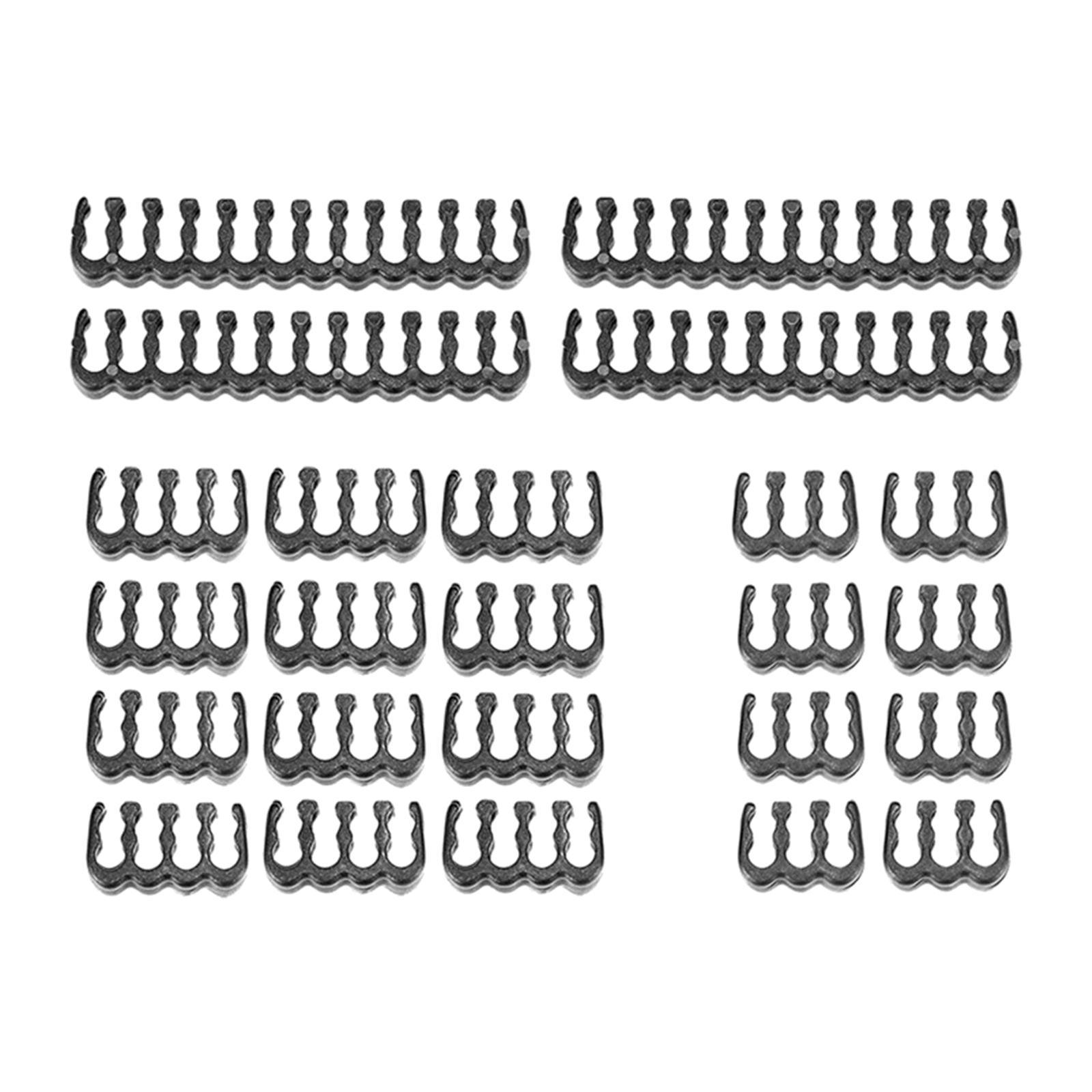 24Pcs/Set 6/8/24 Pin Cable Comb Clamp Clip Organizer Dresser for 3-3.6mm Wiring Premium