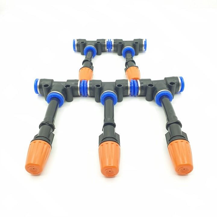20 Béc Phun Sương 1 Hướng Màu Cam Siêu Mịn Tưới Cây, Tưới Hoa , Làm Mát Kèm Nối Nhanh T 8MM