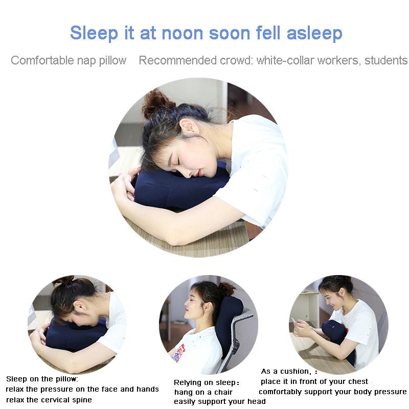 Mút Ngủ Trưa Gối Văn Phòng Trưa Gối Ngủ Học Bàn Bàn Gối Thoáng Khí Với Lỗ Cho Mặt Xuống Ngủ HM005