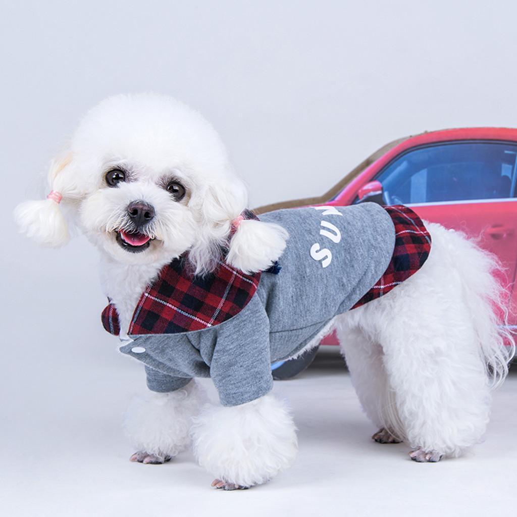 Dog Autumn Winter Warm Cotton Coat For Small Medium Dogs Puppies