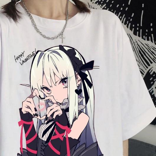 Áo thun nữ Kawaii hoạt hình tay ngắn