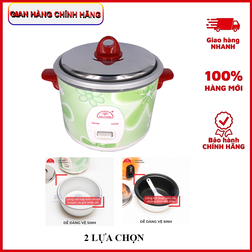 Nồi Cơm Điện Kim Cương 1.2 Lít Nắp Rời - Hàng Chính Hãng