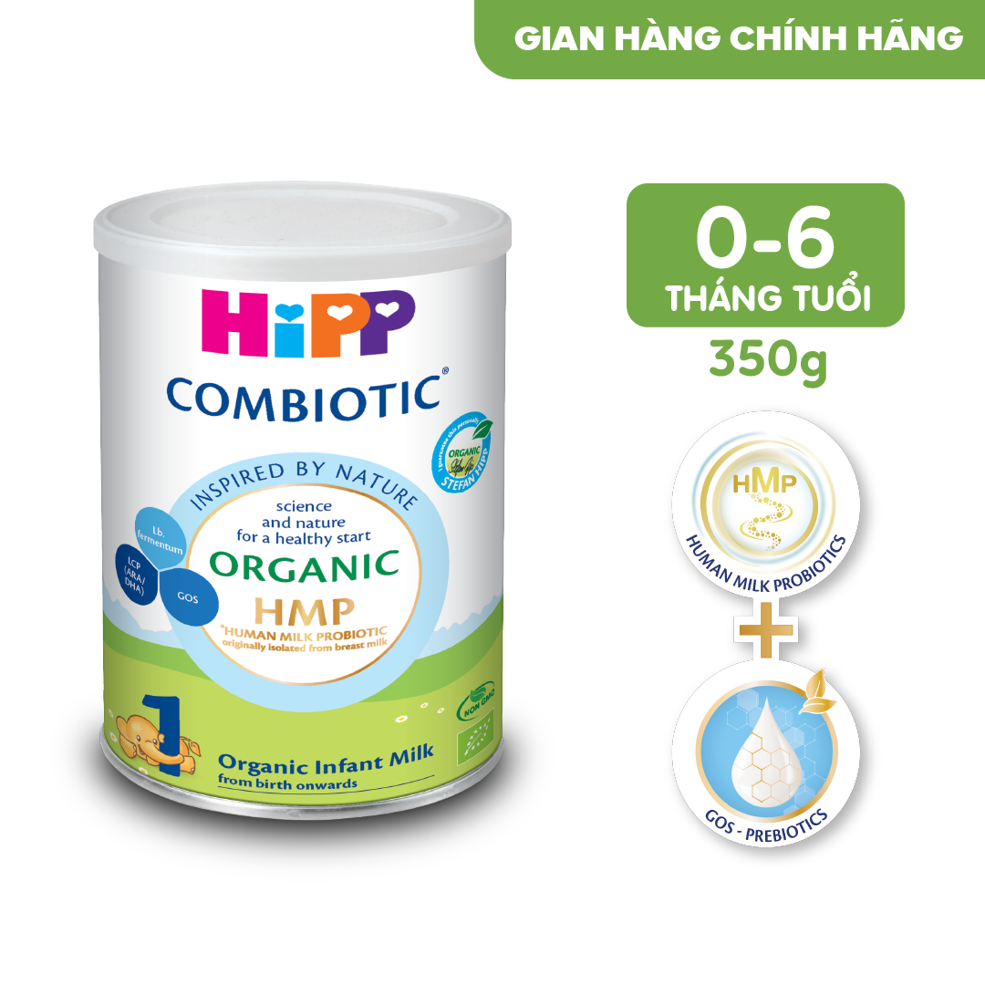 [VOUCHER GIẢM 200K] Combo Sơ Sinh: Sữa HiPP 1 Organic Combiotic 350g - Bình sữa Philips Avent 60ml nhập khẩu châu Âu