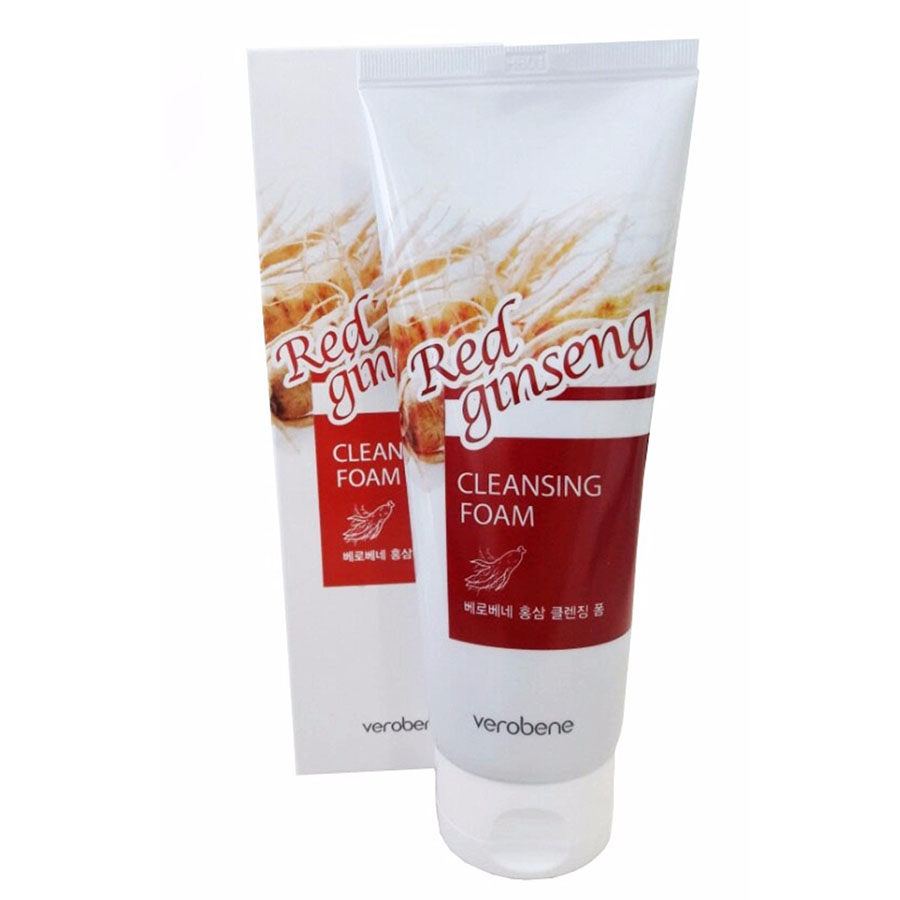 Sữa Rửa Mặt Hồng Sâm Verobene Red Ginseng Cleansing Foam 150ml