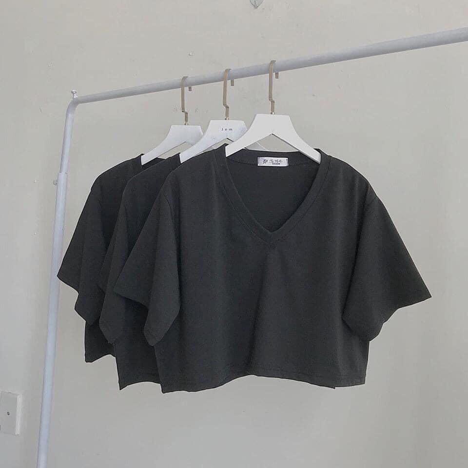 Áo Thun CROPTOP TRƠN FORM RỘNG Nữ