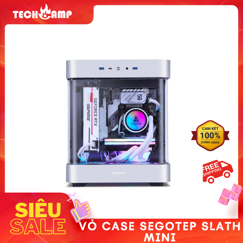 Vỏ Case Segotep Slath Mini ITX (Mini Tower/Màu Trắng) - Hàng chính hãng