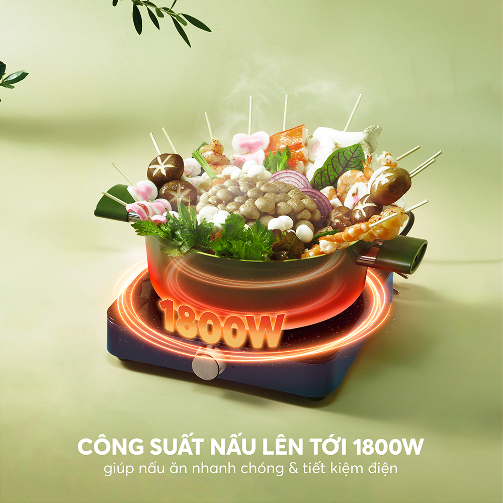 Bếp Điện Từ Đơn Elmich ICE-8903 1800W, Hàng Chính Hãng, Mặt Kính Ceramic - JoyMall