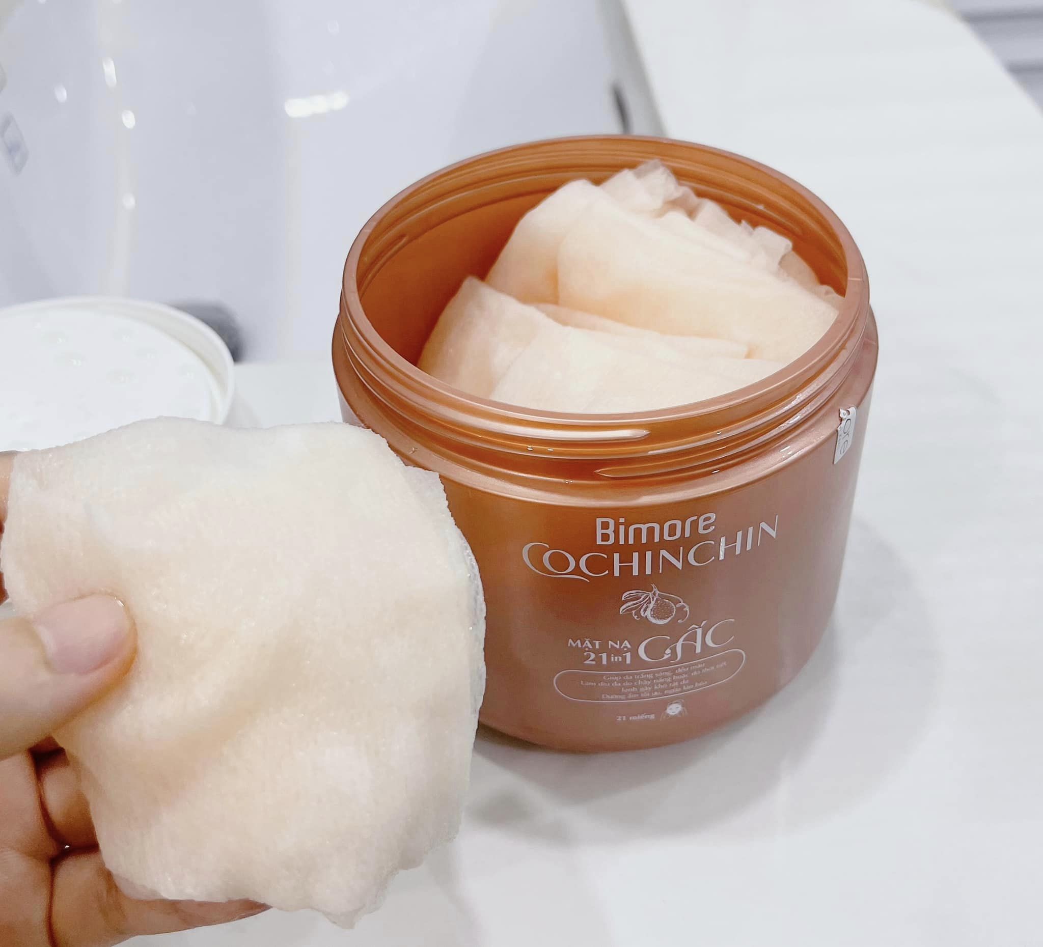 Mặt nạ Gấc 21in1_Hũ 21 miếng.Dưỡng da trắng sáng, đều màu, làm dịu da cháy nắng, ngừa lão hóa.