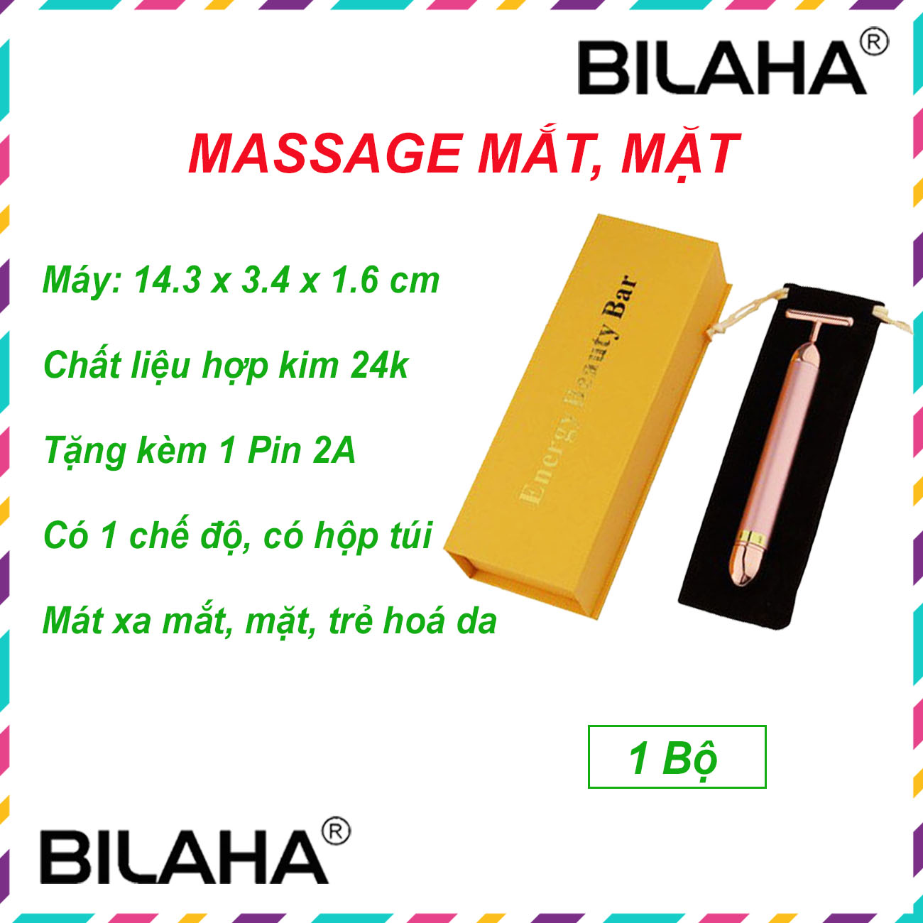 Máy massage cầm tay mini Wikileaks làm thon gọn khuôn mặt, tạo hình V-line, massage Hàng Chính Hãng - Màu Hồng - B06