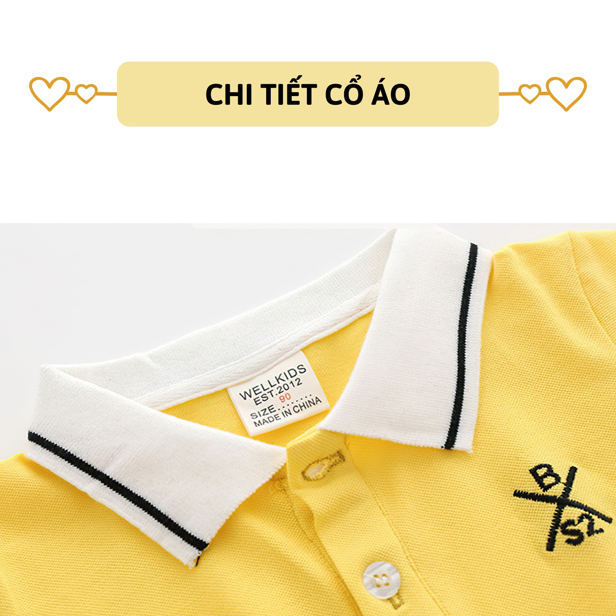 Áo Polo bé trai ngắn tay 27Kids WELLKIDS áo thun sơ mi cộc nam cho trẻ từ 2-8 tuổi BSPO5