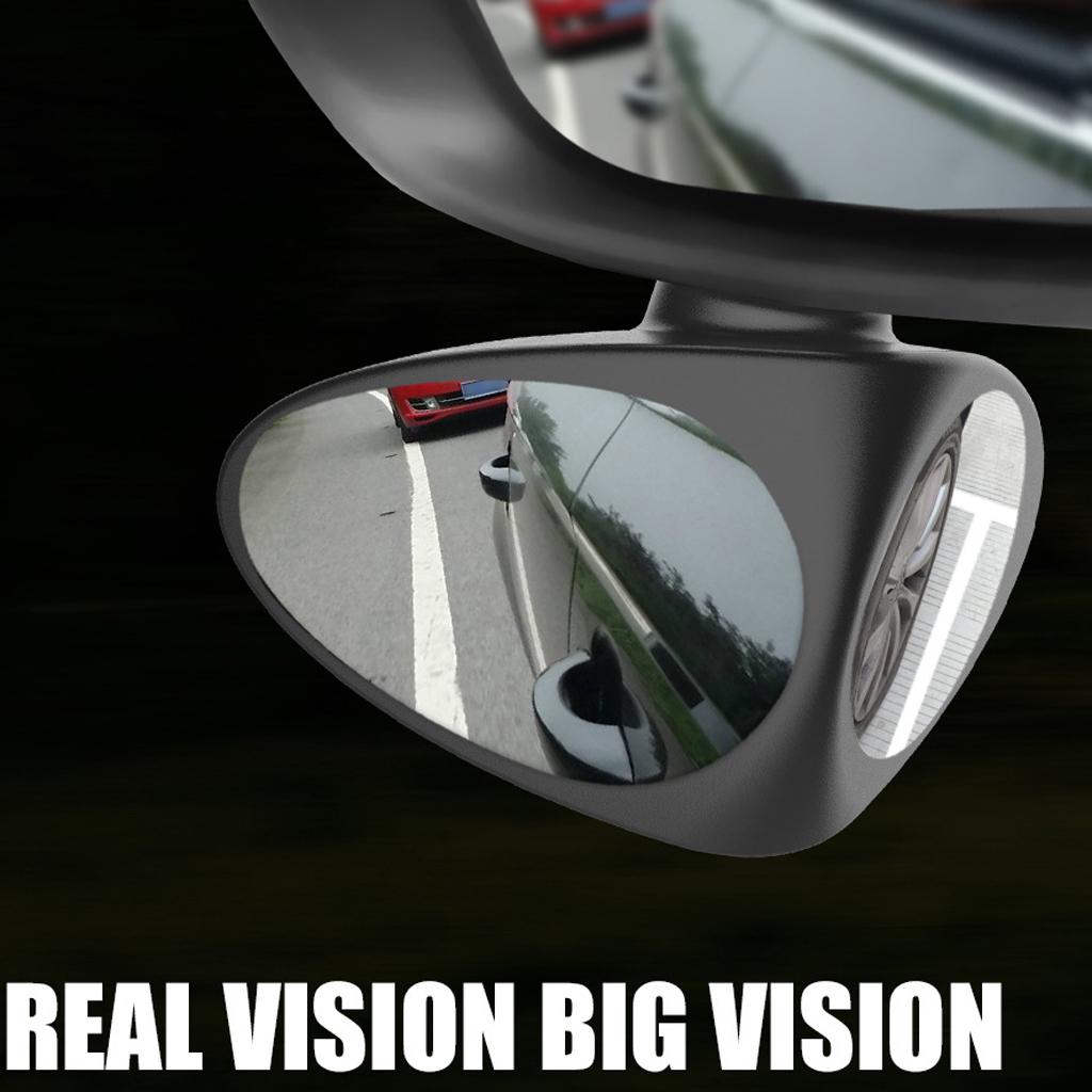 Waterproof Mirror - 2 in 1 Car Blind Spot Mirror Wide Angle Mirror 360 Rotation Adjustable Convex Rear View Mirror View Front Wheel Car Mirror