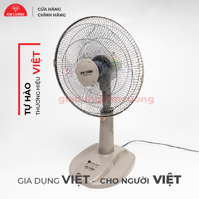 Quạt Lỡ Kim Cương - Quạt Đứng Lỡ B4 Ống Nhựa - Hàng Chính Hãng