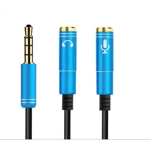 Cáp Chia Jack Thành Mic Headphone - Giao Màu Ngẫu Nhiên - Hàng Nhập Khẩu