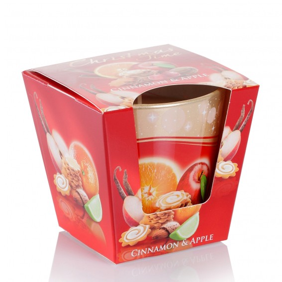 Ly nến thơm tinh dầu Bartek Christmas Time 115g PTT028493 - bánh táo, cam, quế (giao mẫu ngẫu nhiên)