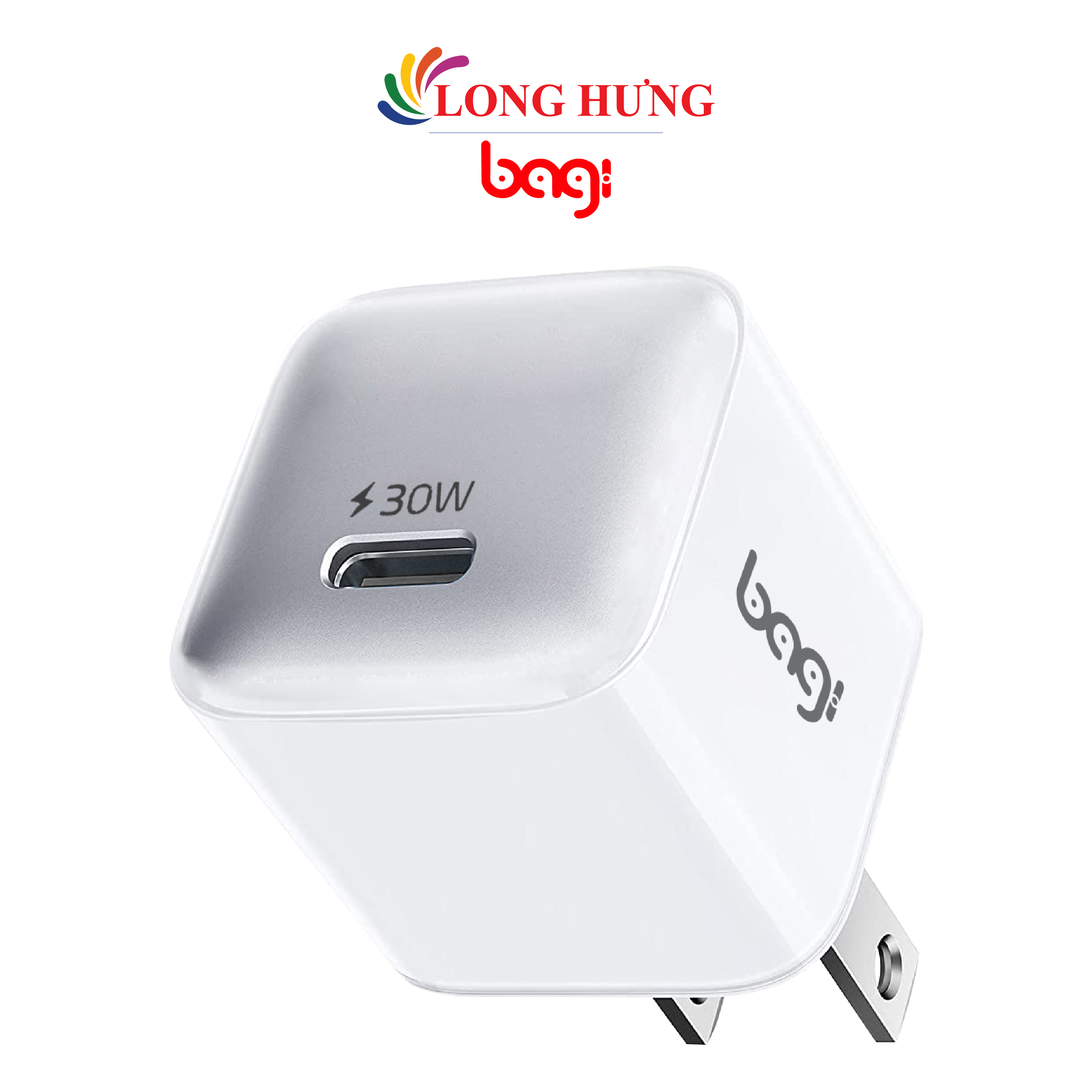 Cốc sạc Bagi 30W 1USB 1Type-C PD30W - Hàng chính hãng