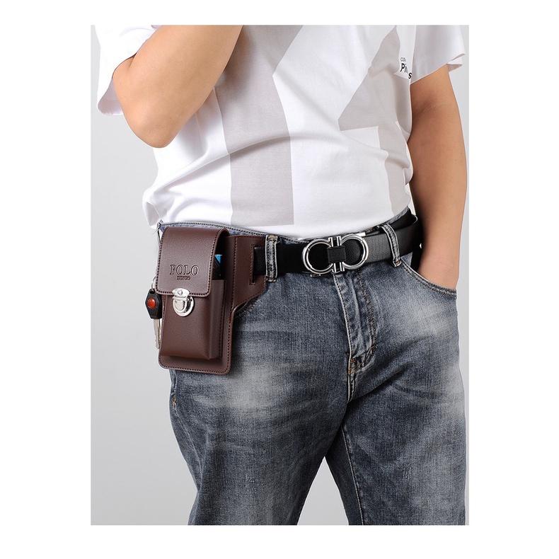 Túi đeo hông nam đựng điện thoại đeo thắt lưng da mềm tiện lợi thời trang cao cấp DTN01