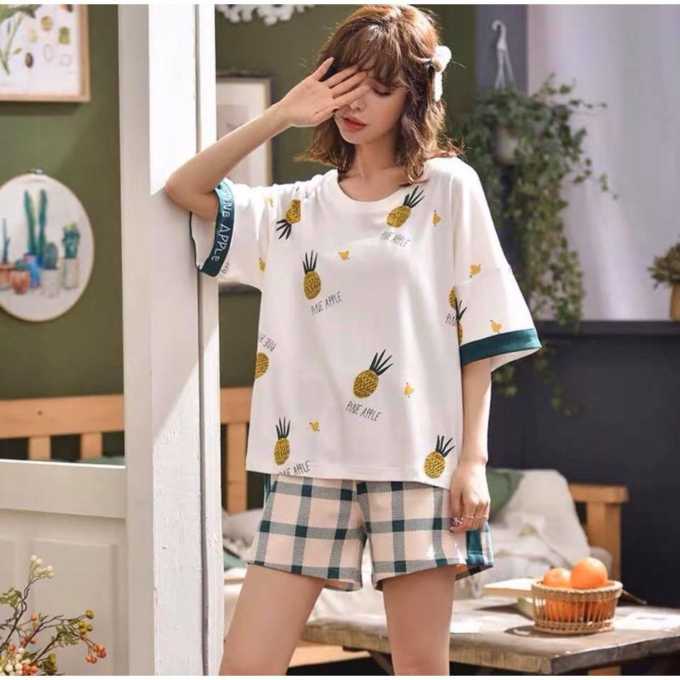 SÉT BỘ THUN NGƯỜI LỚN MẶC NHÀ TRÁI THƠM