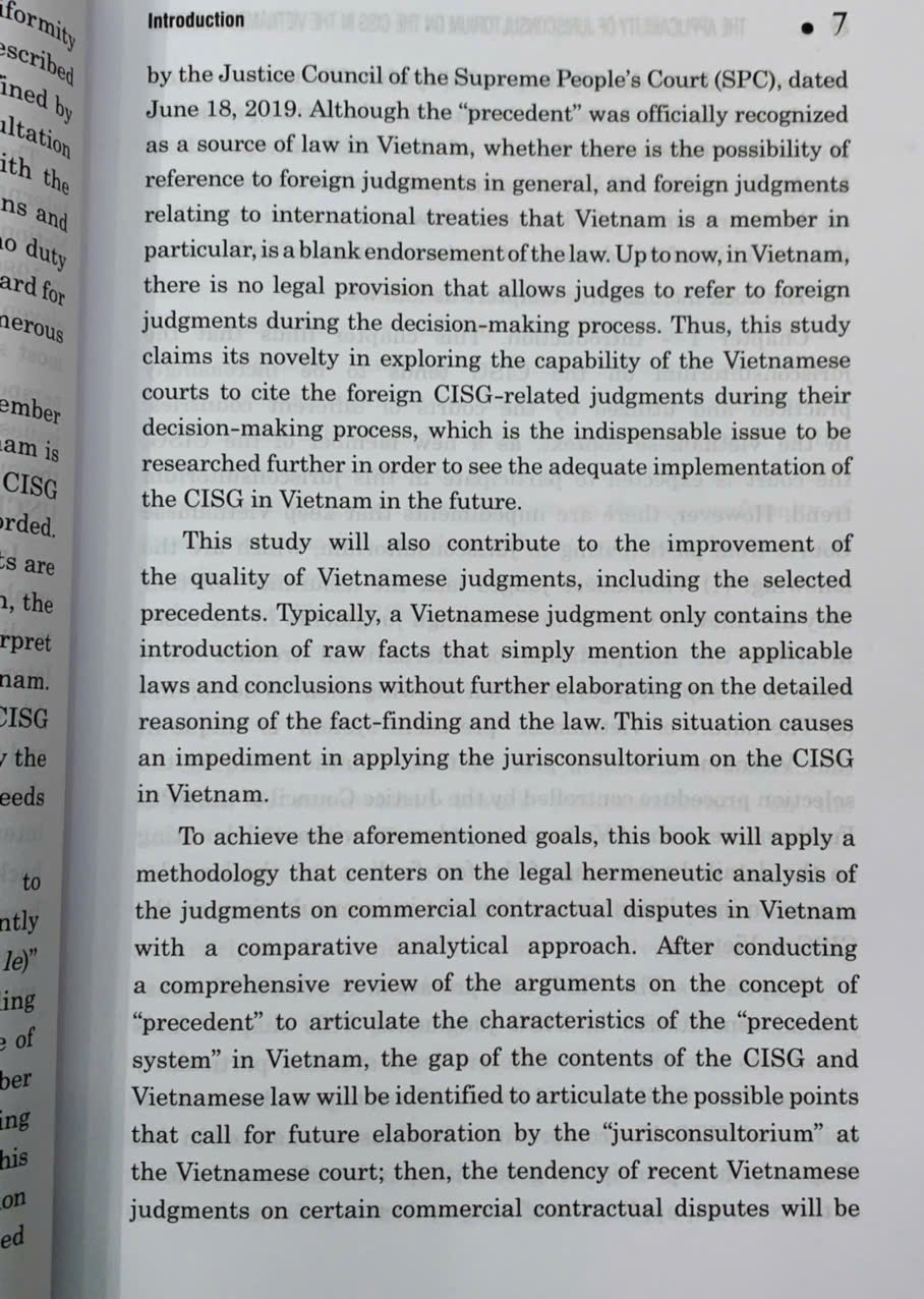 Applicability of jurisconsultorium on the CISG in the Vietnamese judiciary