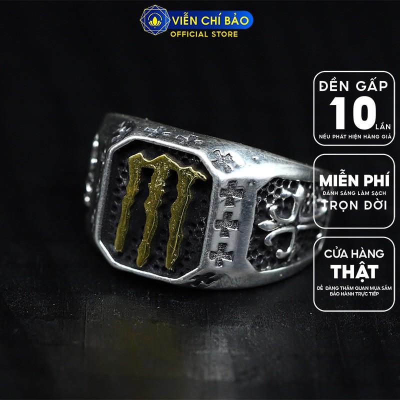 Nhẫn bạc nam Monster chất liệu bạc Thái thương hiệu Viễn Chí Bảo N101288