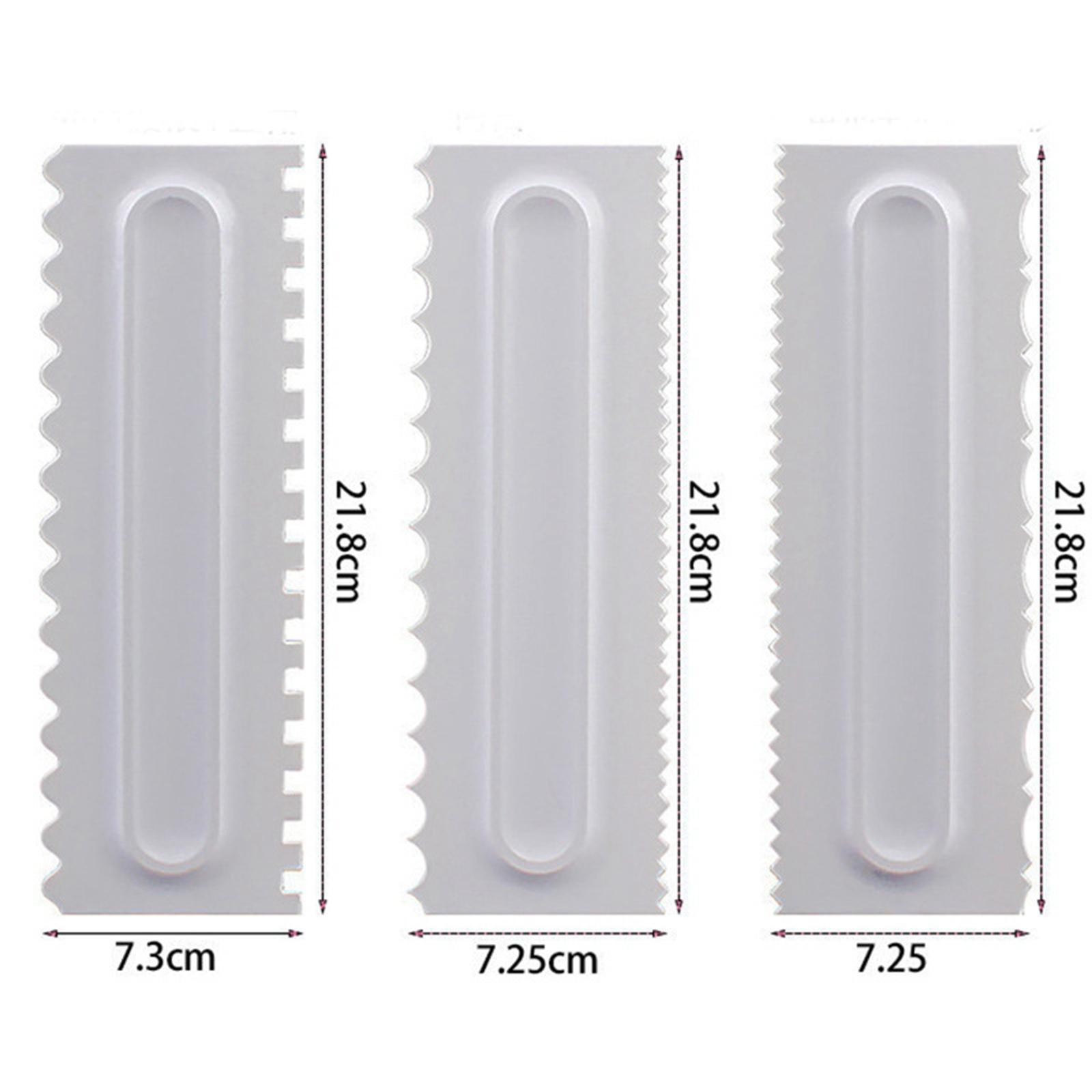 Set of 4 Cake Scraper Tools Cake Smoother Sawtooth Comb for Accessories