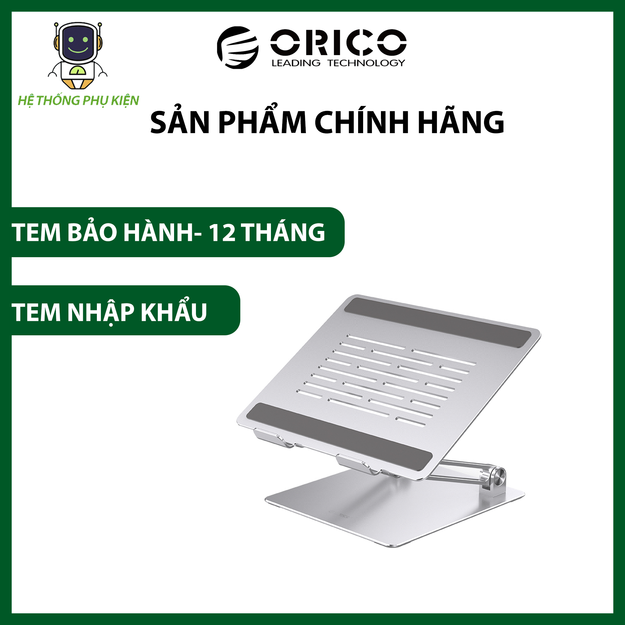 Giá đỡ Laptop tích hợp USB Hub ORICO SE-SC31-SV Hàng Chính Hãng
