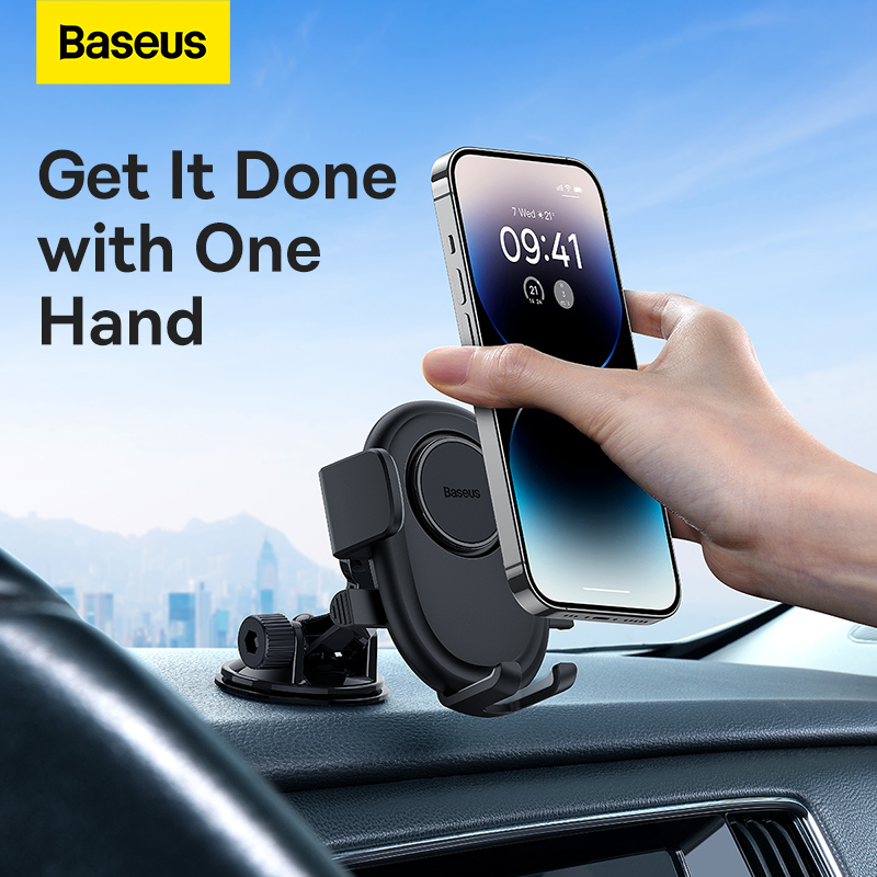 Giá Đỡ Điện Thoại Trên Ô Tô Baseus UltraControl Lite Series Car Holder Gắn Kính và Taplo Siêu Chắc Chắn -Hàng Chính Hãng