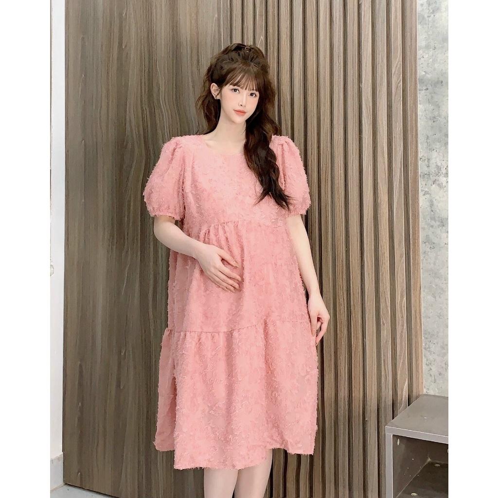 Váy bầu thời trang thiết kế xinh xắn-đầm bầu hè công sở freesize từ 45 đến 70kg