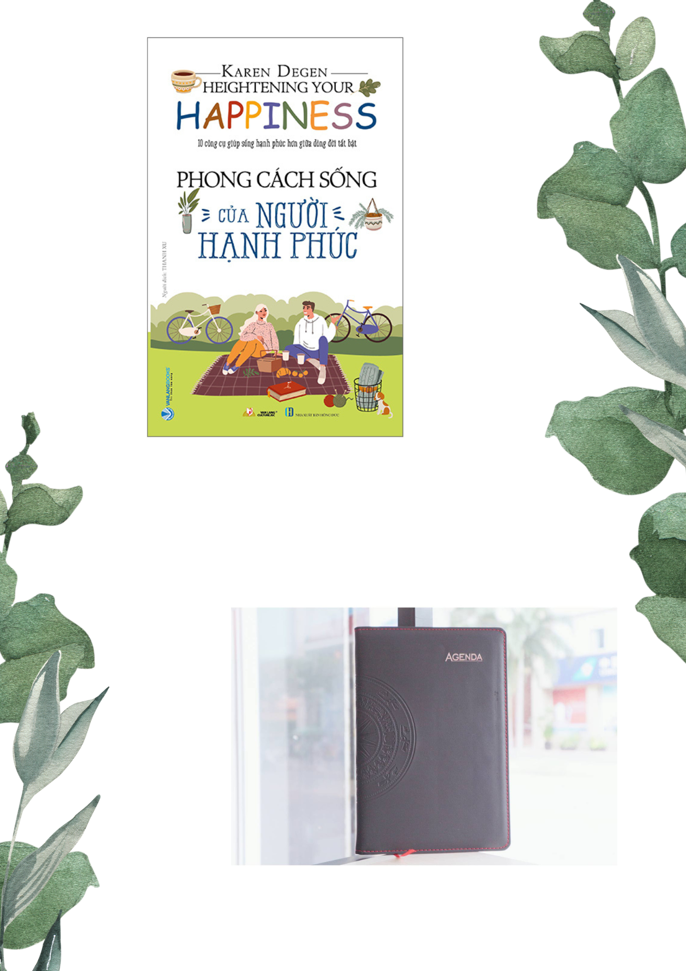 Combo Phong Cách Sống Của Người Hạnh Phúc + Sổ Agenda Màu Đen - Vanlangbooks