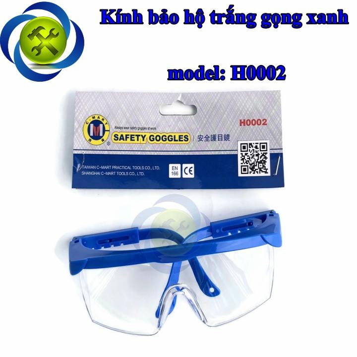 Kính bảo hộ trắng C-Mart H0002 gọng xanh