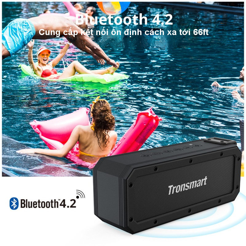 Loa di động Bluetooth chống nước IPX7 40W Tronsmart Element Force+ - hàng chính hãng