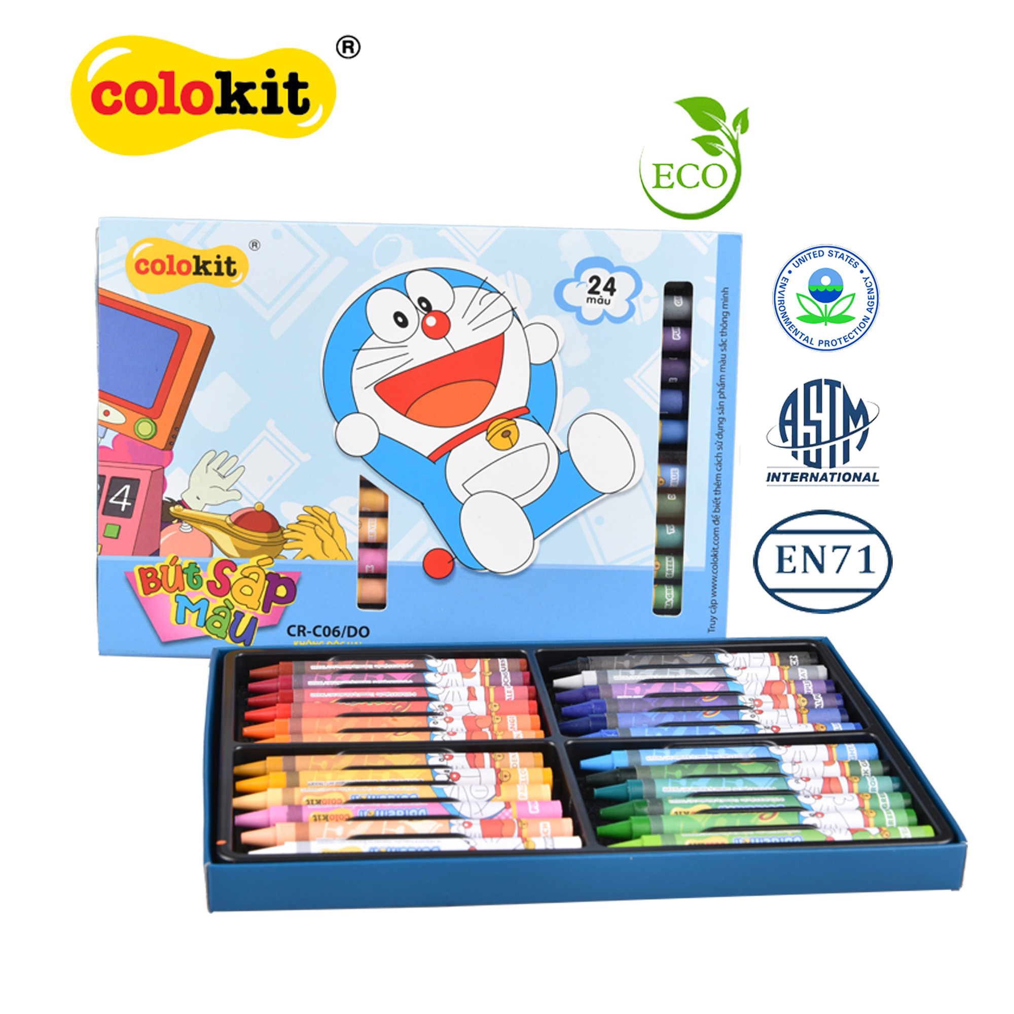 Bút Sáp màu Thiên Long Doraemon CR-C06/DO - 24 màu