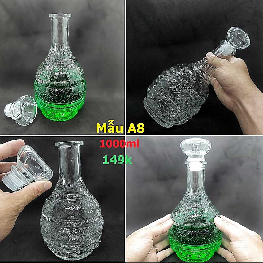 Chai Đựng Rượu Cao Cấp – Vỏ Chai Rượu Đẹp chưng bàn ăn sang trọng