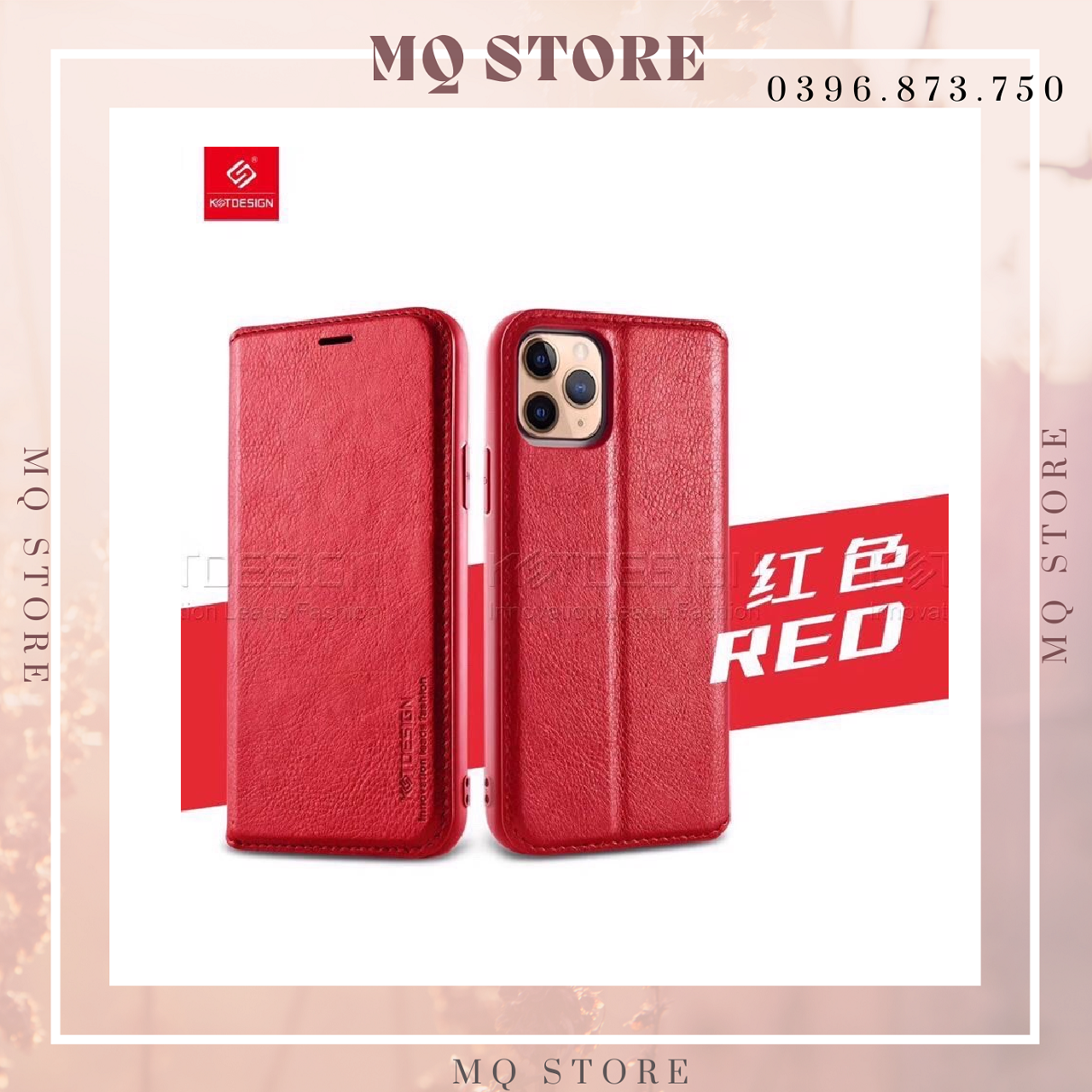 Bao da màu trơn nắp gập KST Design dành cho iPhone 14 Pro / 14 Pro Max