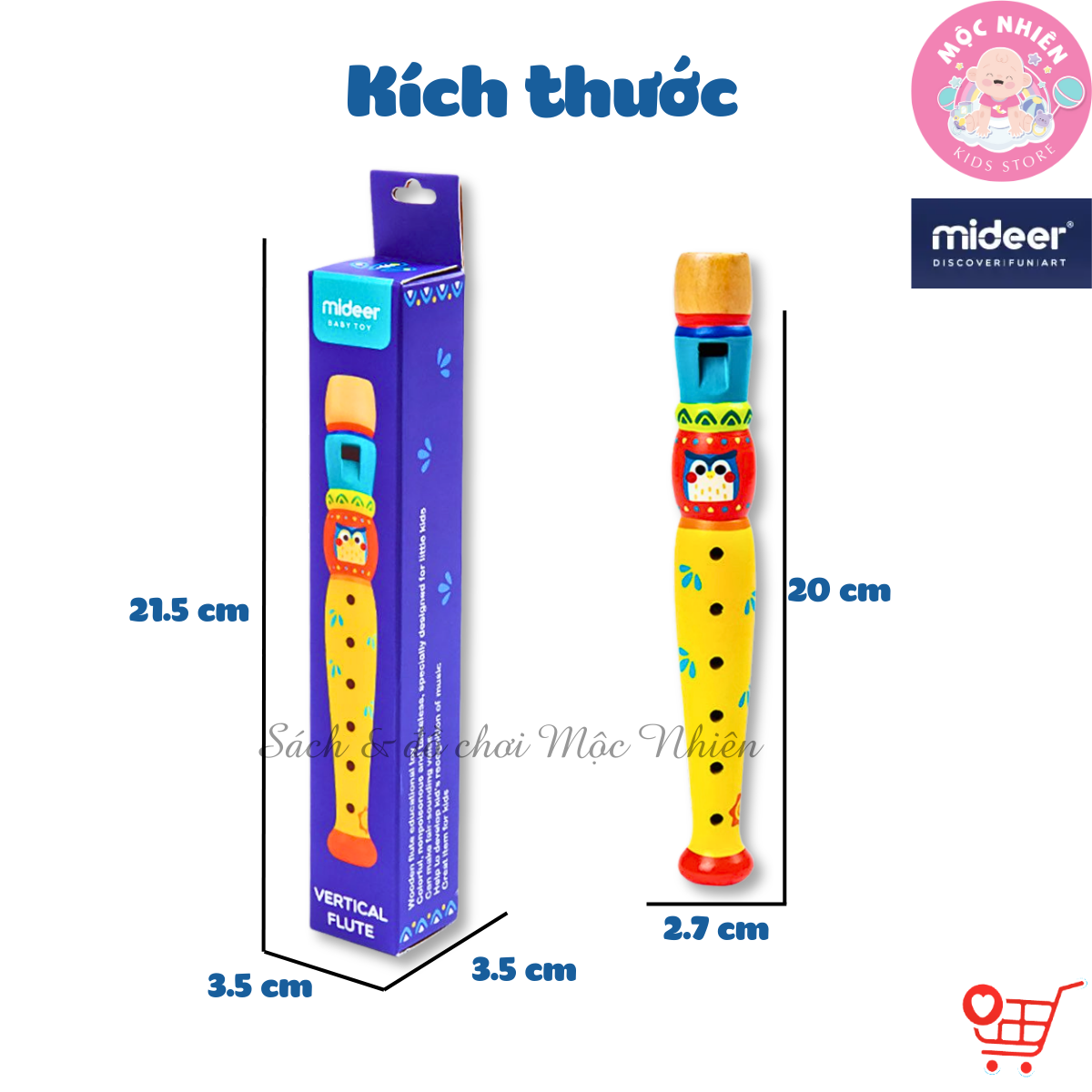 Đồ chơi âm nhạc - Sáo dọc 6 lỗ thương hiệu Mideer