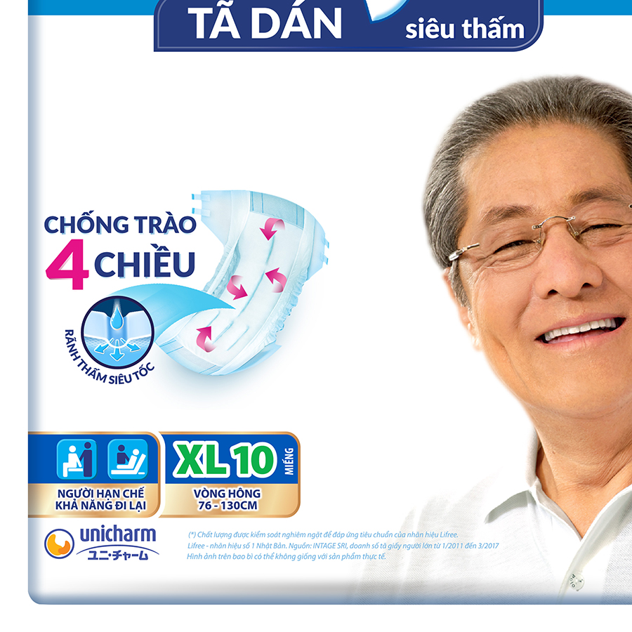 Tã Dán Siêu Thấm Caryn Gói Đại XL10