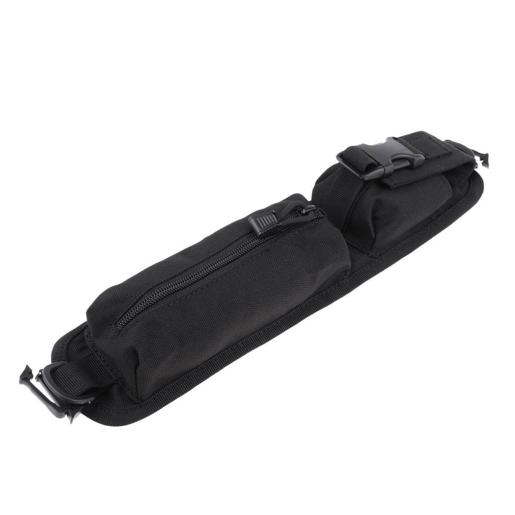 2xMolle Camping Waterproof Compact Bag with Single Shoulder Strap Bag Black