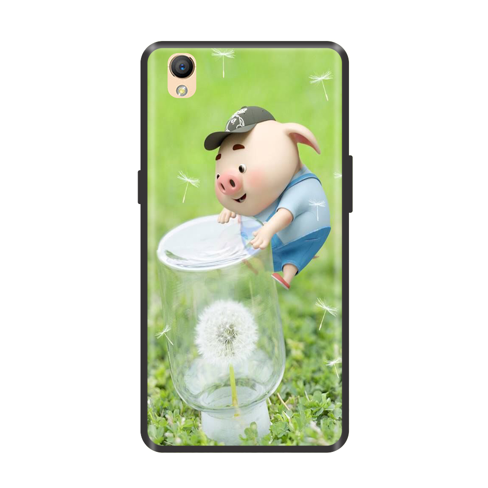 Ốp lưng cao cấp cho điện thoại OPPO NEO 9 in hình Heo và Hoa Bồ Công Anh