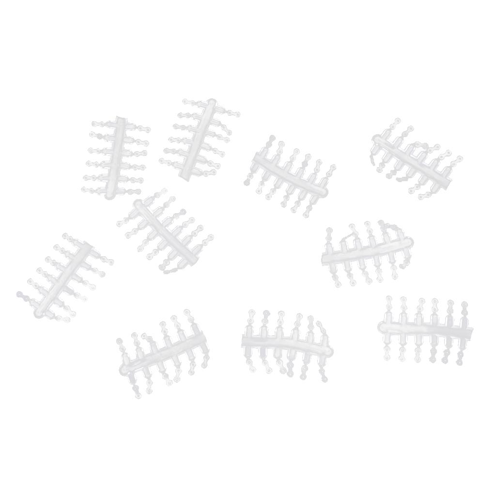 10pc Carp Fishing Boilie Stop Double Ring Rubber Hair Rig Bait Stopper Clear