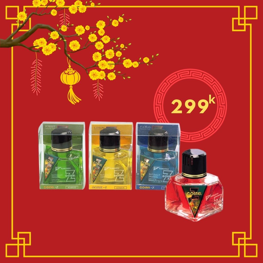 Nước hoa ô tô Kangaroo Cosnel Zest Hương Chanh Lemon 100ml