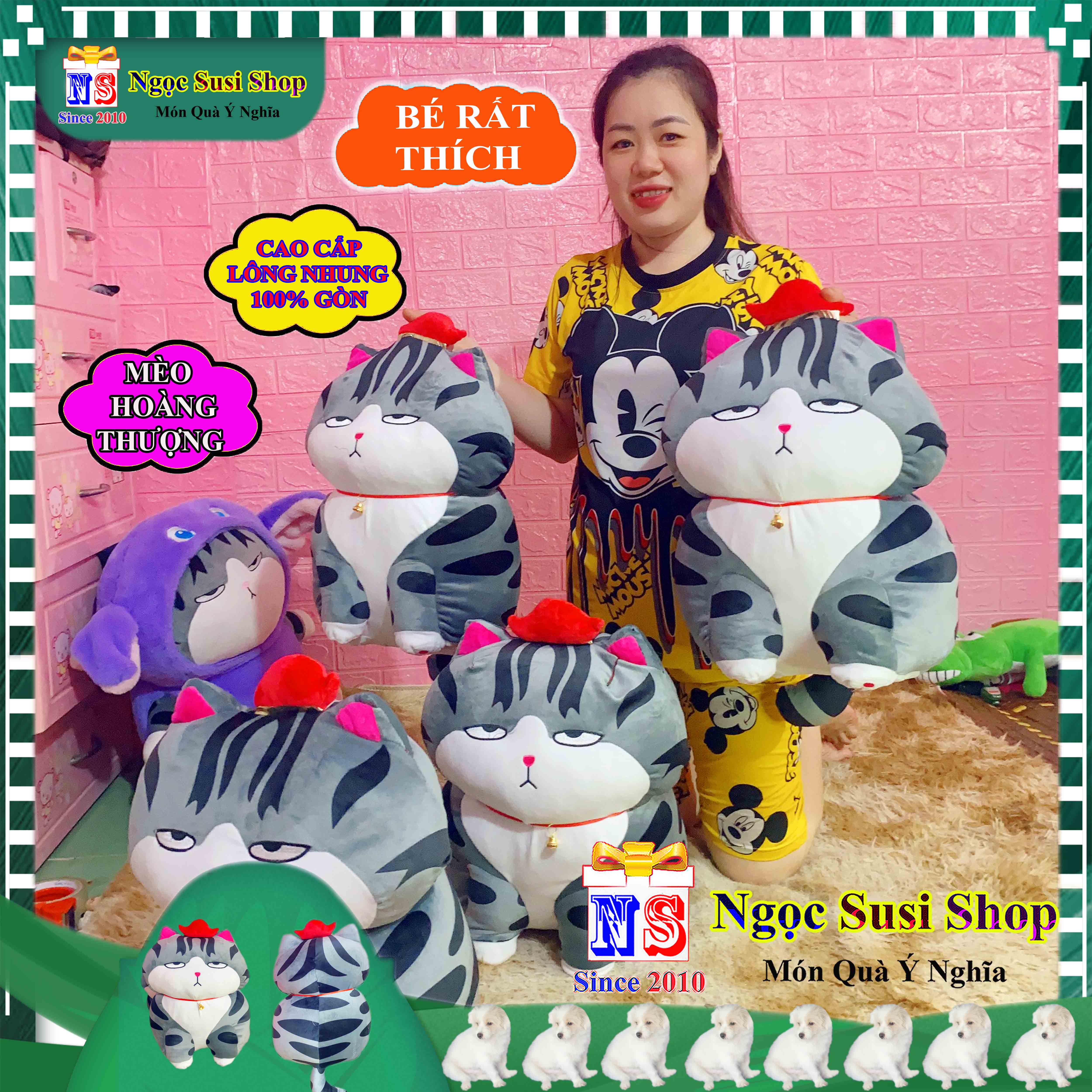 GẤU BÔNG CON MÈO HOÀNG THƯỢNG MÈO HOÀNG ĐẾ CAO CẤP SIÊU MỀM MỊN ÔM NGỦ