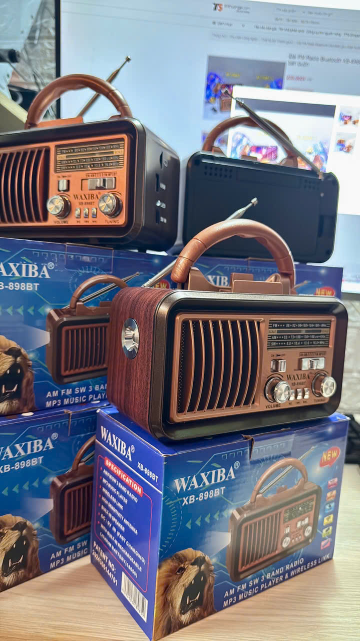 Đài FM Radio Nghe Nhạc, ĐẠI CÁT -XB-898BT FM-AM-SW Cao Cấp-Usb-Thẻ Nhớ-Đèn Pin-Hàng Chính Hãng BH 12 Tháng