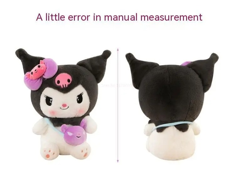 Thú nhồi bông Cinnamorol - Kuromi - Melody đeo túi màu sắc đáng yêu - Size từ 35cm đến 90cm - Quà tặng gấu bông hoạt hình Sanrio êm mịn cho bé