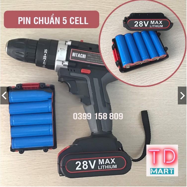 MÁY KHOAN PIN HITACHI 28V 3 chức năng ( có búa ) khoan tường